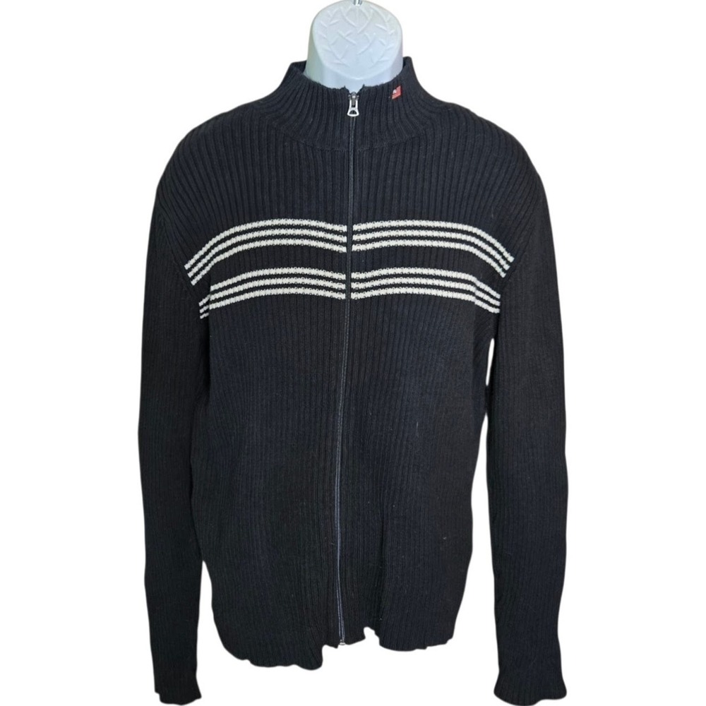 Polo Jeans Co Mens Y2K Full Zip Sweater Size XL Ribbed Vintage Ralph Lauren